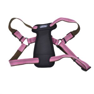 K9 Explorer® Reflective Adjustable Padded Dog Harness, Rosebud, 1" x 26"-38"
