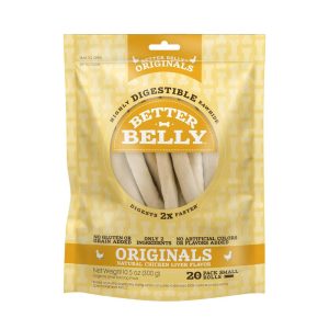 Better Belly Originals Natural Chicken Liver Flavor Small Rolls, 20 count