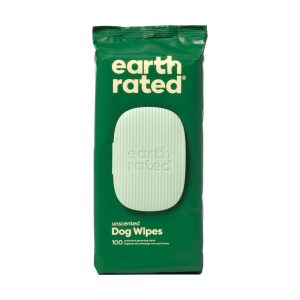 Earth Rated Unscented Dog Grooming Wipes, 100 Count