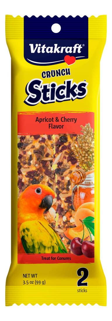 Vitakraft Sticks Conure Apricot and Cherry, 3.5 Ounces, 2 Pack