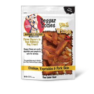 Savory Prime Beggar Bone 3-In-1 Wing Dog Treats