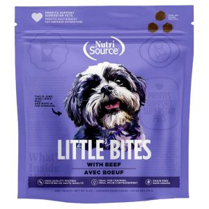 NutriSource Grain Free Little Bites Dog Treat, Beef, 6 Ounces
