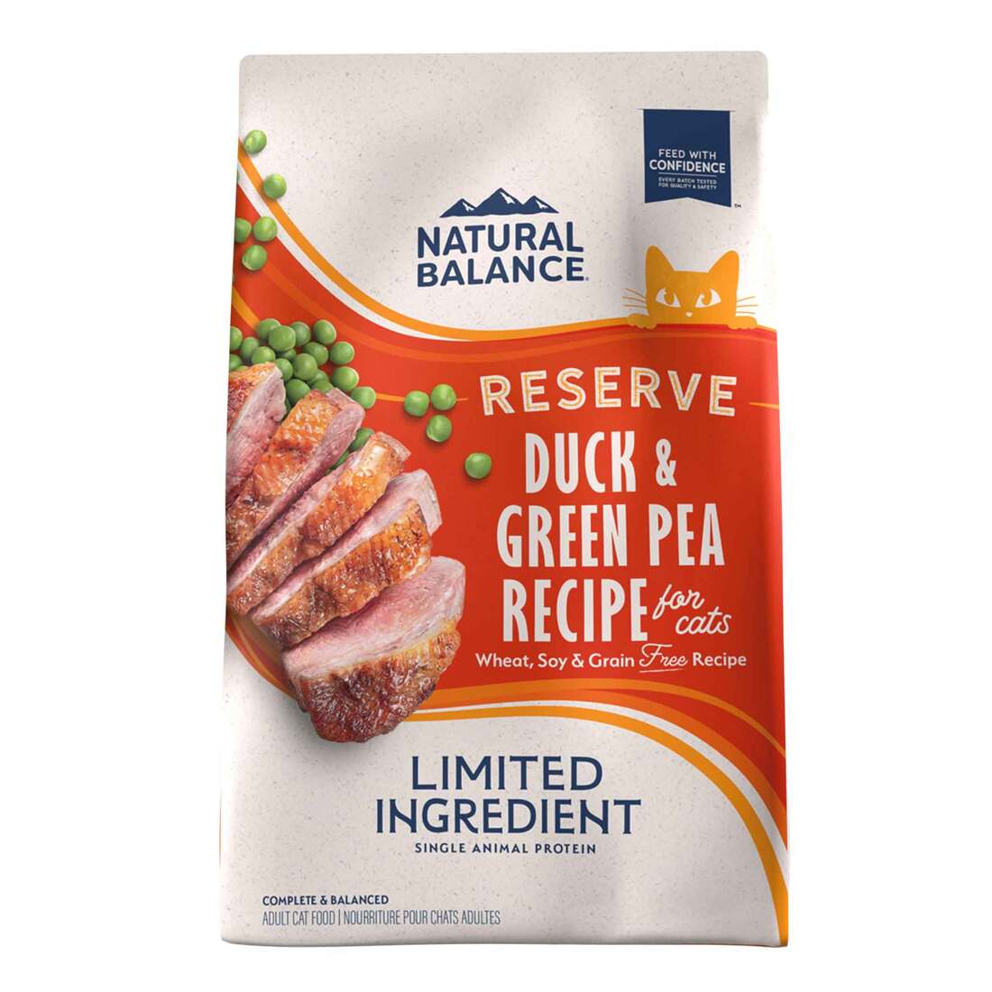 Natural Balance Limited Ingredient Reserve Grain Free Dry Cat Food, Duck & Green Pea Recipe, 10 Poun