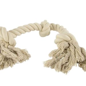 Play On Dog Toy, Rope Natural 3 Knot