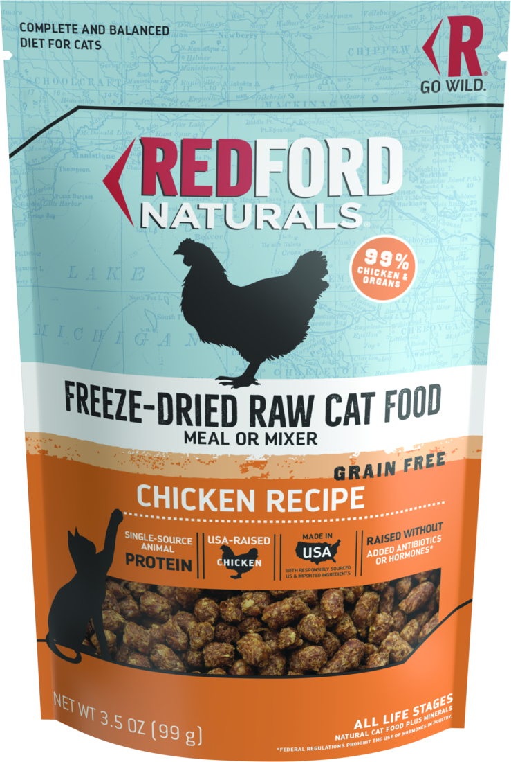 Redford Naturals Freeze-Dried Grain Free Chicken Recipe Cat Food, 3.5 Ounces