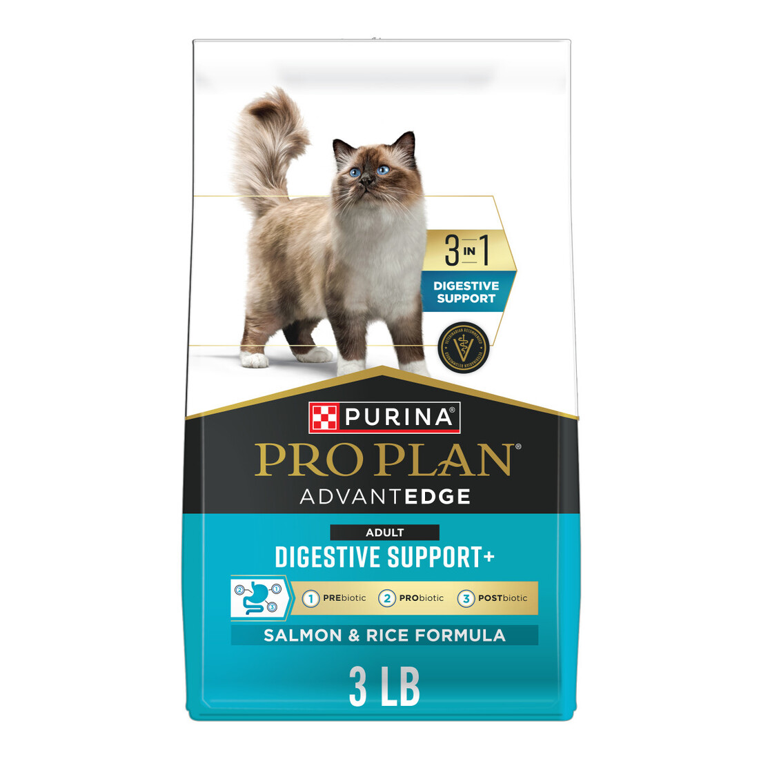 Purina Pro Plan AdvantEDGE Digestive Support Plus Adult Salmon and Rice Formula Dry Cat Food - Image 2
