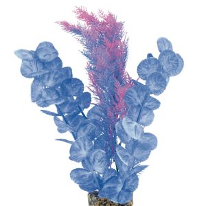 Fins First Plastic Plant Set Pink And Blue