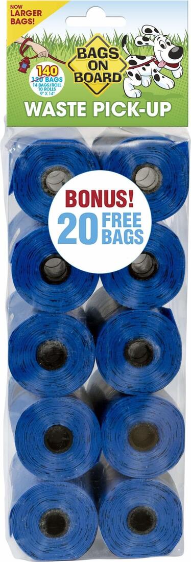 Bags On Board Blue Refill Pack, 140 Bags