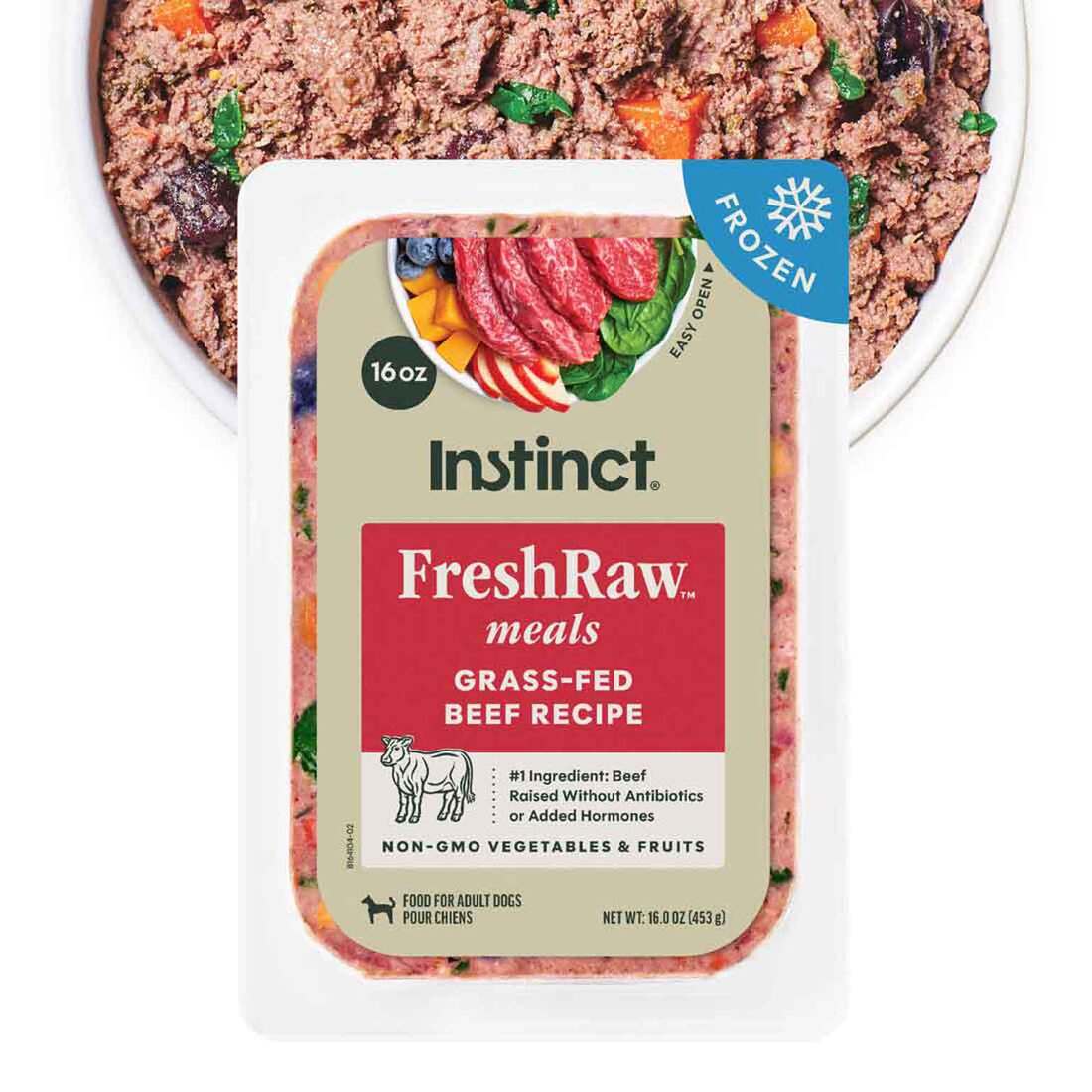 Instinct FreshRaw Meals Grass-Fed Beef Recipe Dog Food