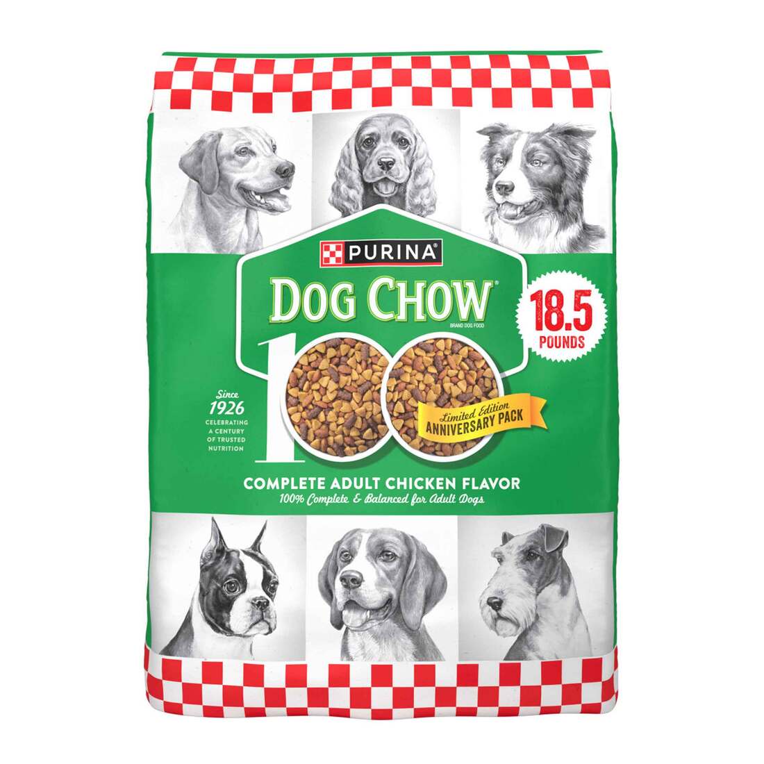 Purina Dog Chow Complete Adult Dry Dog Food With Chicken Flavor - 18.5 Pound Bag