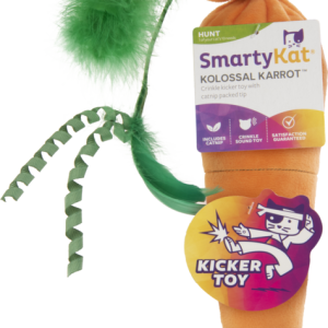SmartyKat Kolossal Karrot Plush Catnip Kicker Cat Toy