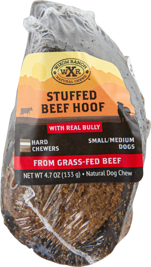 Wixom Ranch Natural Chews Stuffed Hoof With Real Bully