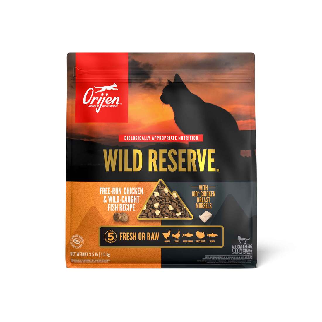 ORIJEN Wild Reserve Dry Cat Food, Chicken and Fish, 3.5 Pounds