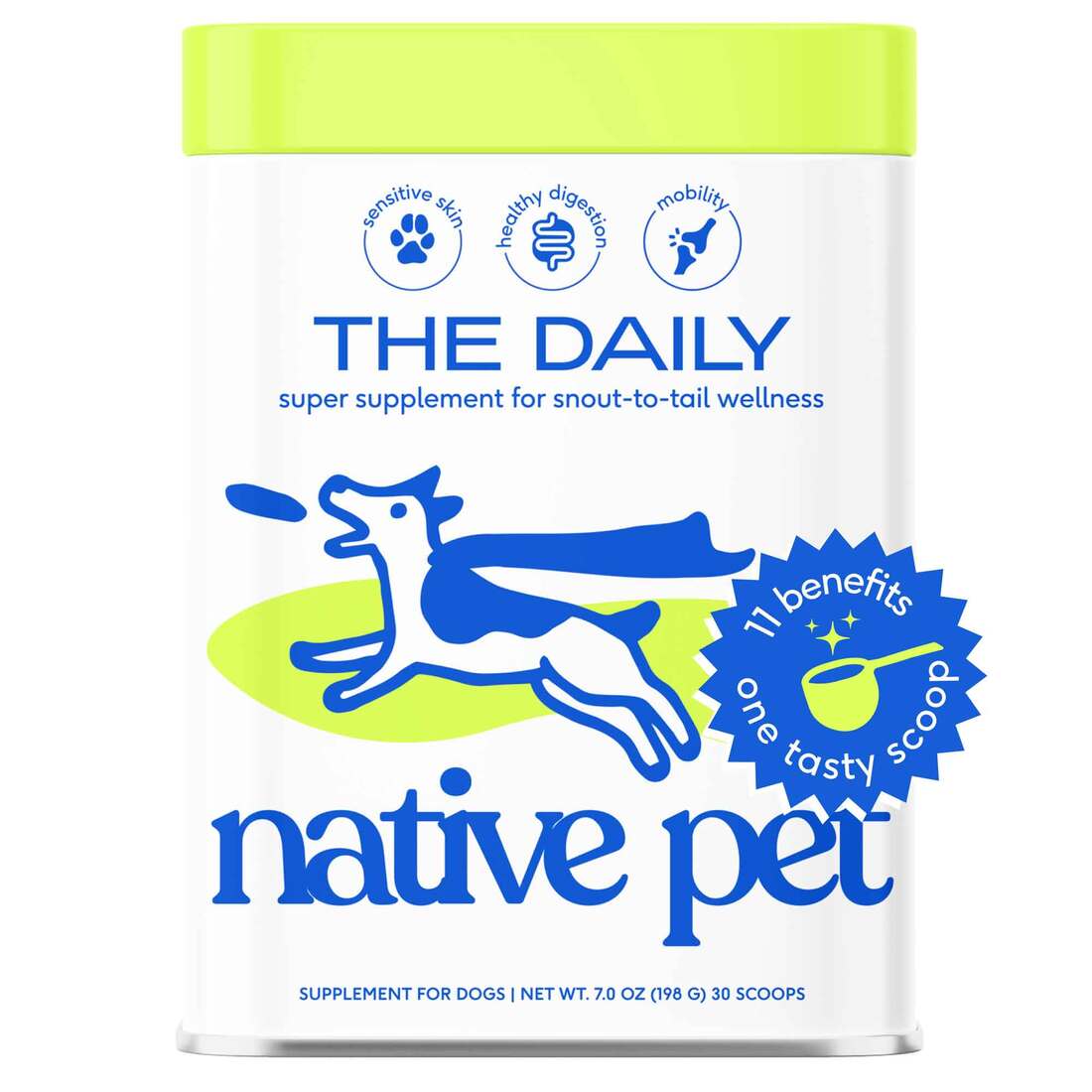 Native Pet The Daily All-in-One Powder Multivitamin Dog Supplement, 7 Ounces