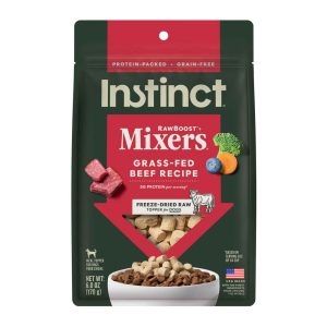 Instinct Freeze-Dried Raw Boost Mixers Grain-Free Beef Recipe Dog Food Topper, 6 Ounce Bag