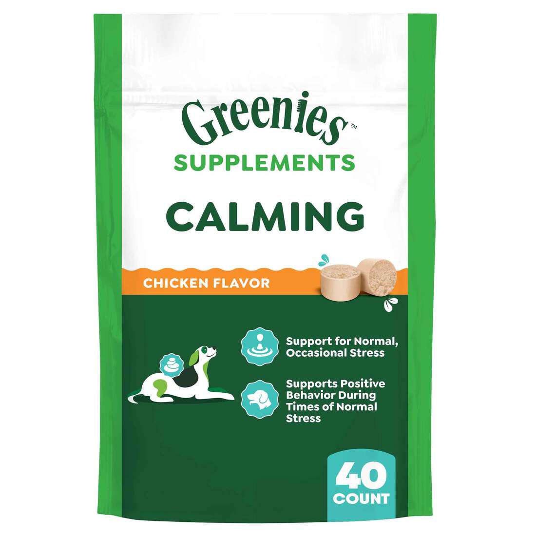 Greenies Calming Chicken Flavor Soft Dog Chew Supplements