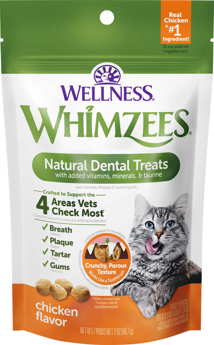 Wellness WHIMZEES Natural Cat Dental Treats, Chicken Flavor