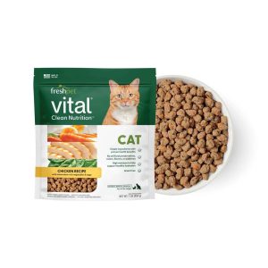 Freshpet Vital, Fresh Cat Food, Chicken Recipe with Antioxidant-Rich Vegetables & Eggs, 1 Pound - No
