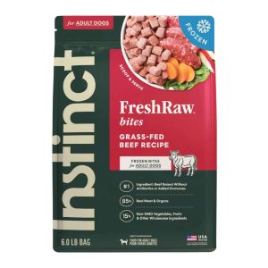 Instinct Frozen Raw Bites Grain-Free Real Beef Recipe Dog Food - Not Available for Delivery