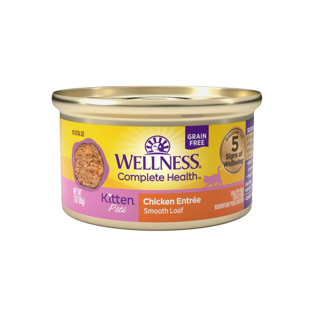 Wellness Complete Health Kitten Canned Wet Cat Food, Pate