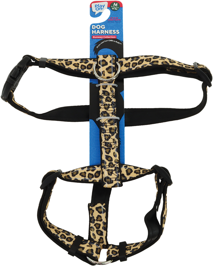 Play On Puffy Dog Harness, Leopard Print - Image 2