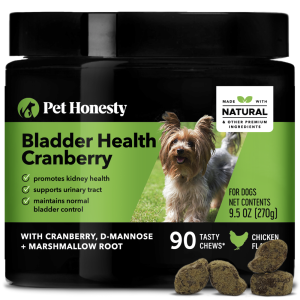 Pet Honesty Bladder Health with Cranberry Supplement for Dogs, Chicken Flavor, 90 Chews