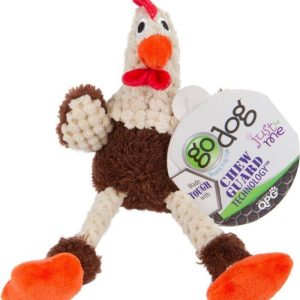 Quaker Go Dog Checkers Chew Guard Rooster Dog Toy, Mini
