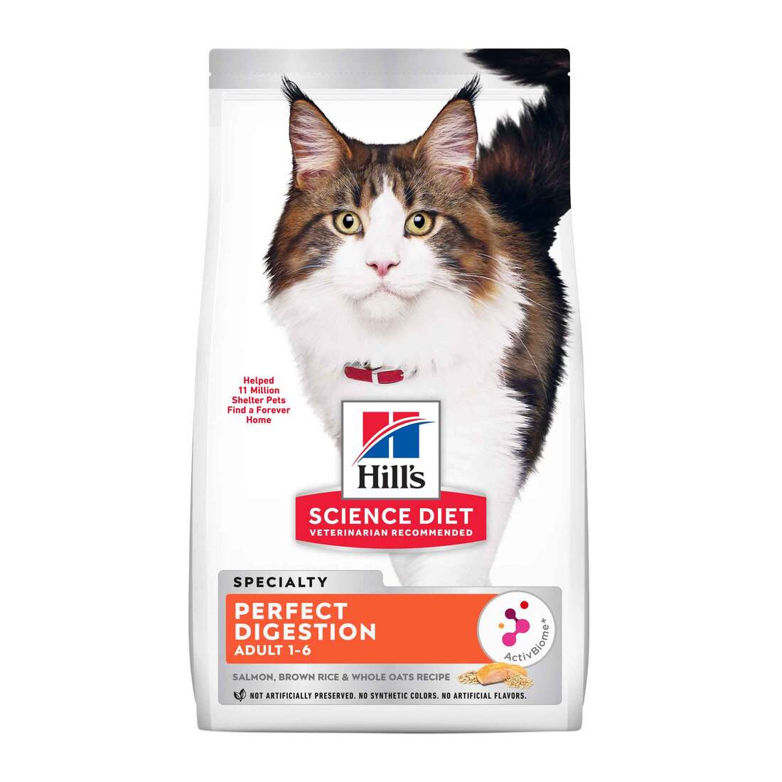 Hill's Science Diet Adult Perfect Digestion Salmon, Brown Rice & Whole Oats Recipe Dry Cat Food, 3.5