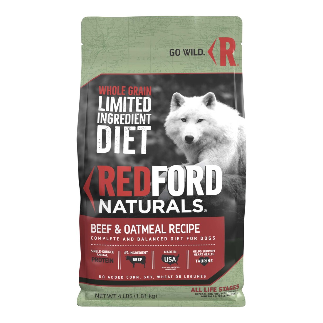 Redford Naturals Whole Grain Limited Ingredient Diet Beef & Oatmeal Recipe - Image 2