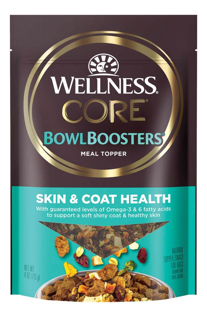 Wellness CORE Bowl Boosters Skin & Coat Dog Food Topper, 4 Ounce Bag