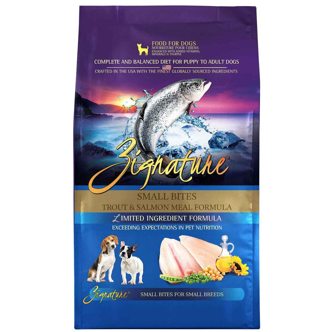Zignature Trout and Salmon Small Bites Dry Dog Food