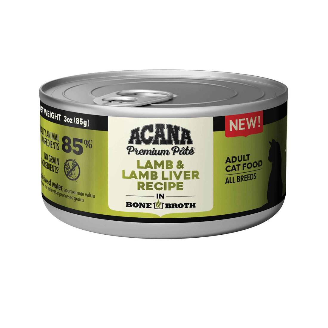 ACANA? Natural Wet Cat Food, Adult Lamb and Lamb Liver in Bone Broth, 3 Ounces