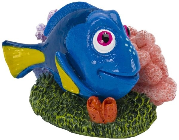 Penn Plax Finding Nemo Mini Dory on Coral Aquarium Ornament