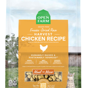 Open Farm Grain Free Freeze Dried Raw Harvest Chicken Recipe Freeze Dried Cat Food, 3.5 Ounces