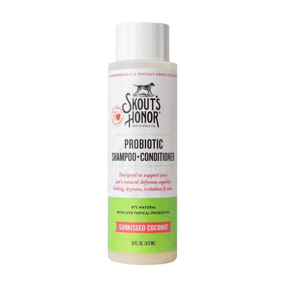 Skouts Honor Probiotic Dog Shampoo+Conditioner, 16 Ounces