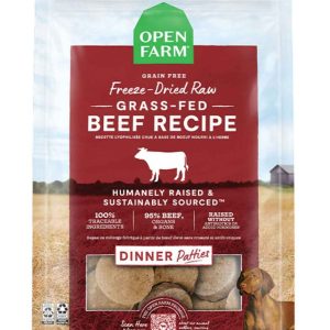 Open Farm Freeze Dried Raw Patties Dog Food, Grass Fed Beef Recipe, 10.5 Ounces
