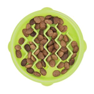 Outward Hound Cat Fun Feeder Wave, Green, Small