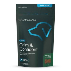 VetriScience Calm & Confident Peanut Butter Dog Chews, 45 Count