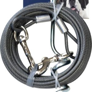 Play On Tie Out Spiral Combo, 30 Foot, Extra Large Cable