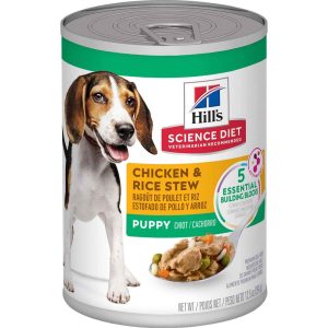 Hill's Science Diet Puppy Wet Dog Food, Savory Stew with Chicken & Rice, 12.5 Ounce Can