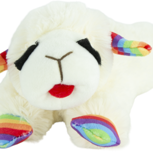 Play On Rainbow Lamb Chop® Dog Toy, 8 Inches