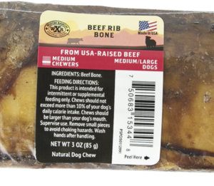 Wixom Ranch Natural Chews Beef Rib, 1 Count