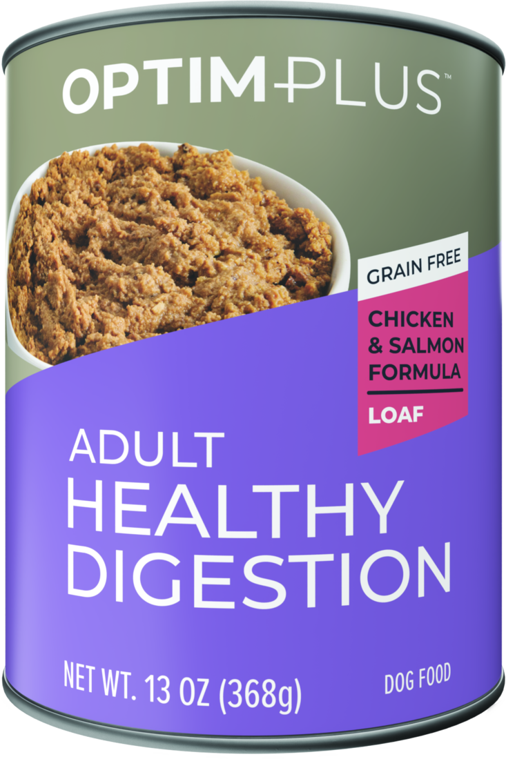 OptimPlus Grain Free Adult Healthy Digestion Chicken & Salmon Formula Wet Dog Food, 13 Ounces