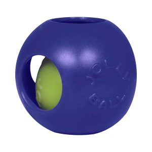 Jolly Pets Teaser Ball Dog Toy, Blue, 8 Inches